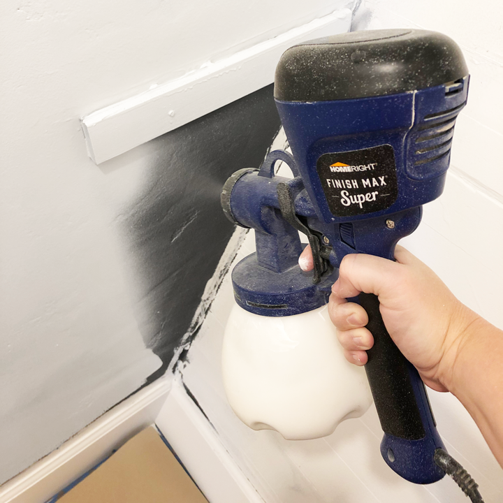 Give your closet a much needed makeover by painting the walls and shelves with the HomeRight Super Finish Max paint sprayer.