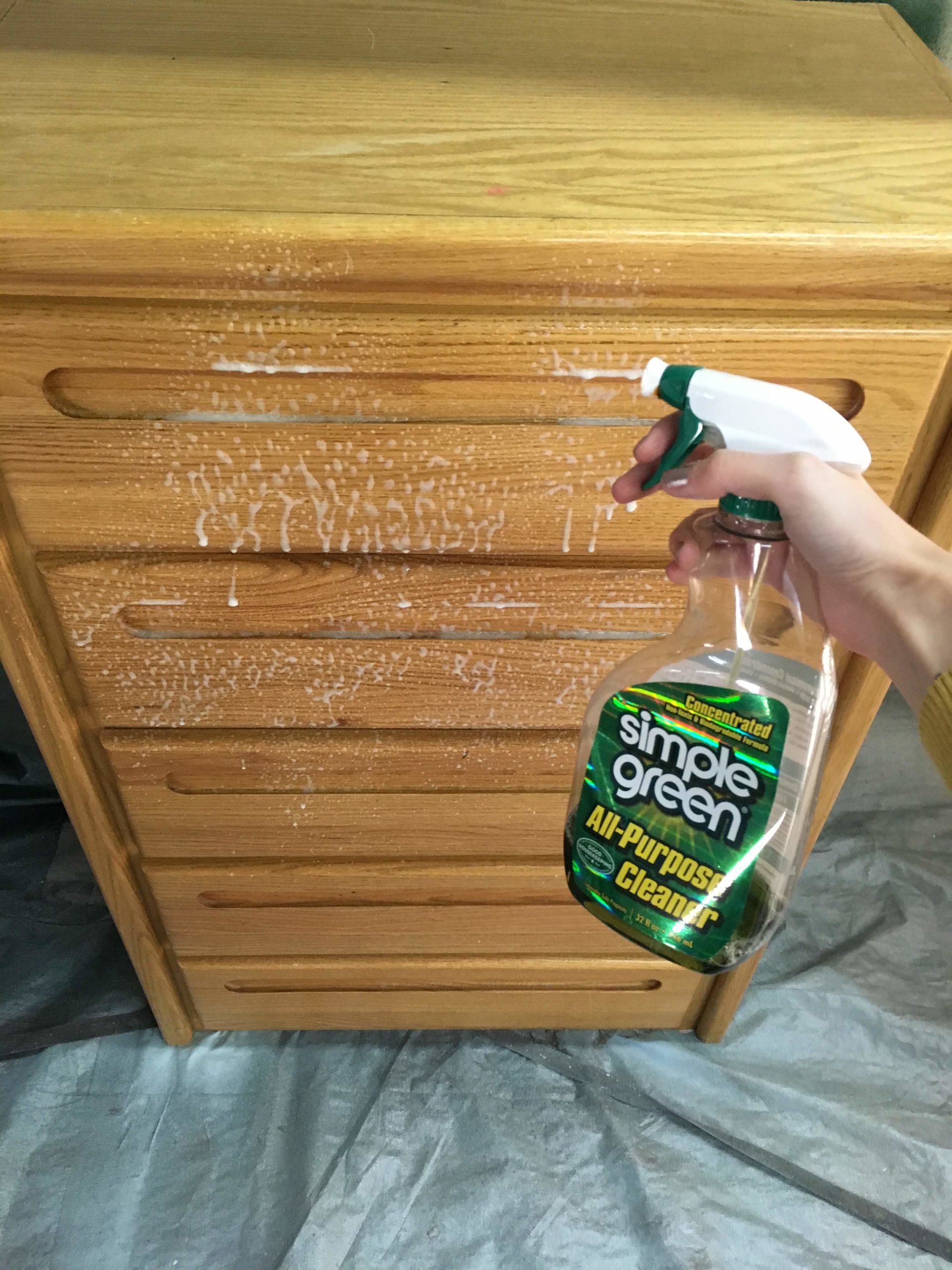 Clean Dresser with Simple Green
