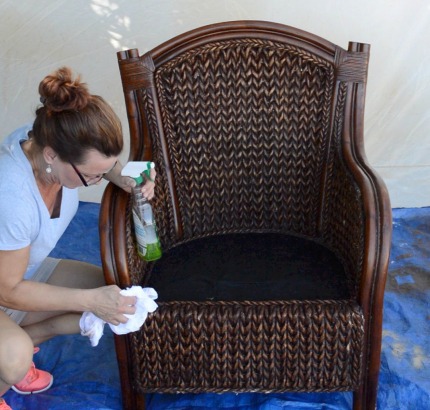 Clean the wicker chair