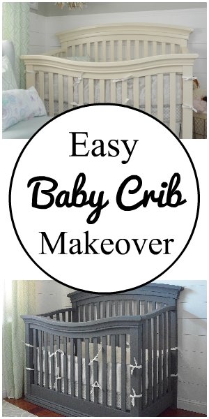 Easy baby crib makeover using a paint sprayer