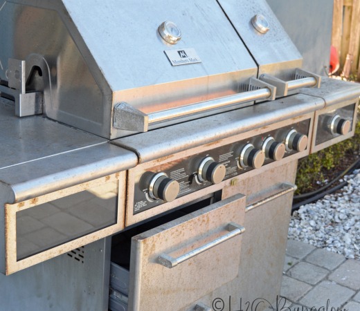 Grill before cleaning