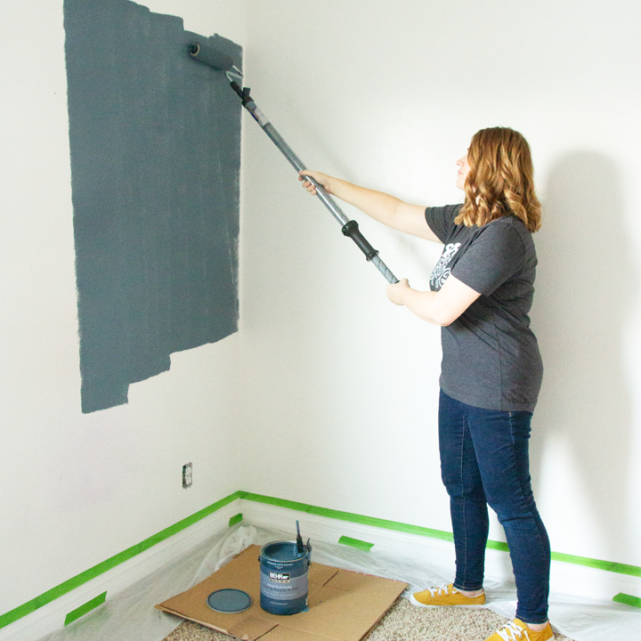 Using HomeRight Paint Sticks to Paint Our Dining Room - Bluesky at Home