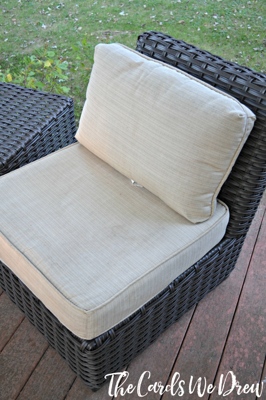 How to Clean Patio Cushions by The Cards We Drew