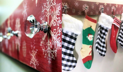 DIY Christmas Stocking Hanging