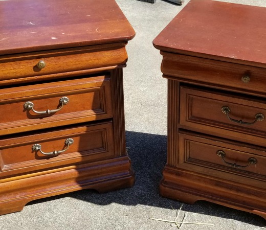 old nightstands before