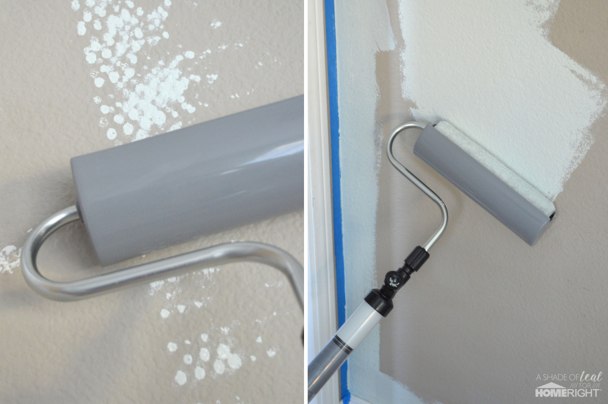 painting a wall with the paintstick ez twist from homeright