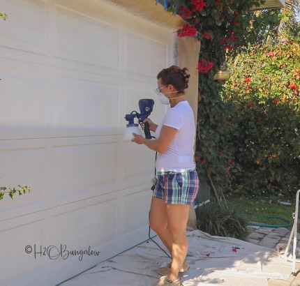 step-3-paint-garage-door-DIY-Faux-Garage-Door-Windows-