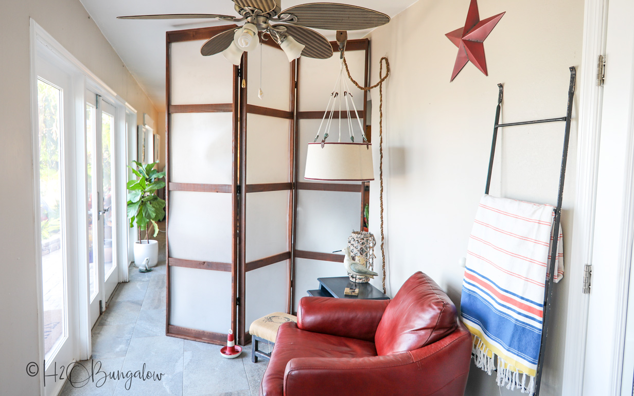 Learn how to create a simple three panel room divider to provide privacy, but plenty of light filtration, in your living space.