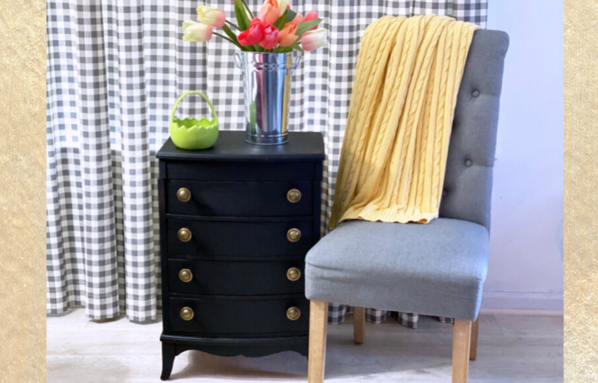 How to paint and update a vintage chest of drawers using a HomeRight paint sprayer
