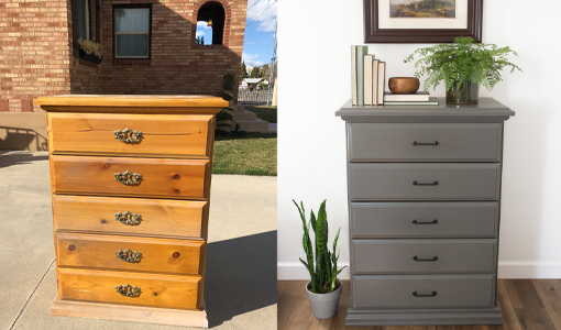 Gray Dresser Makeover