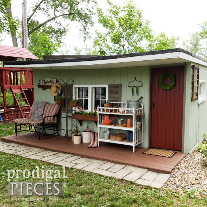 outdoor shed before painting