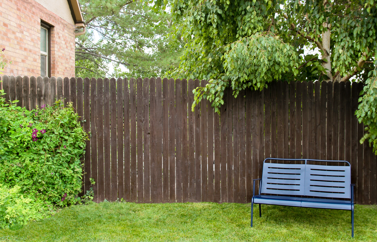 blue metal garden bench