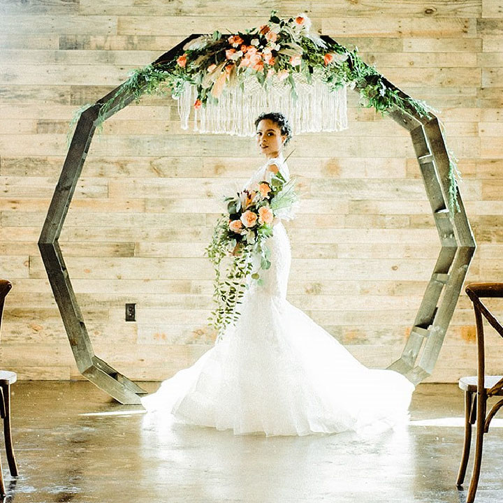 handmade wedding arch