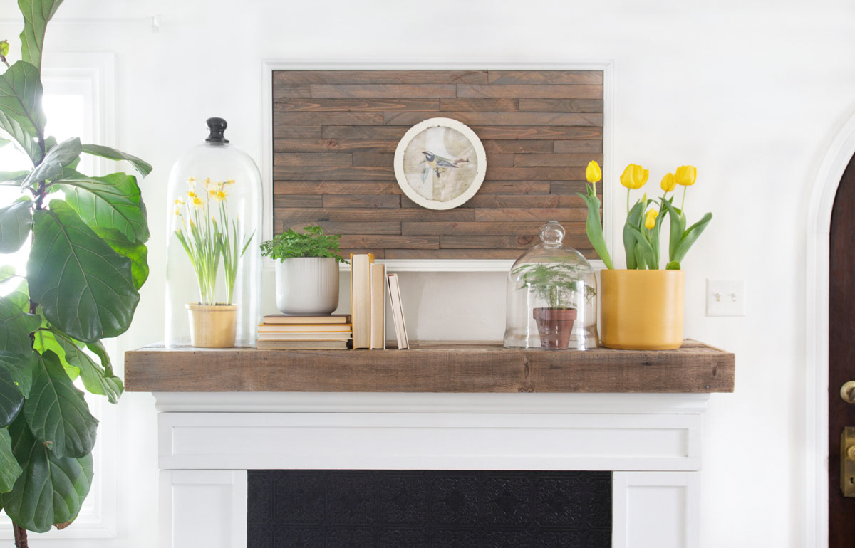 spring mantel makeover