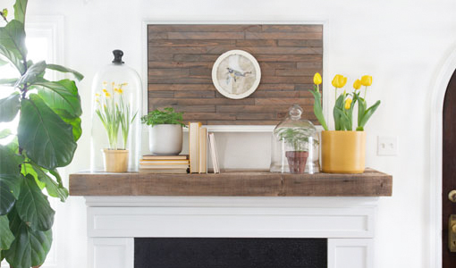 Spring Mantel Makeover