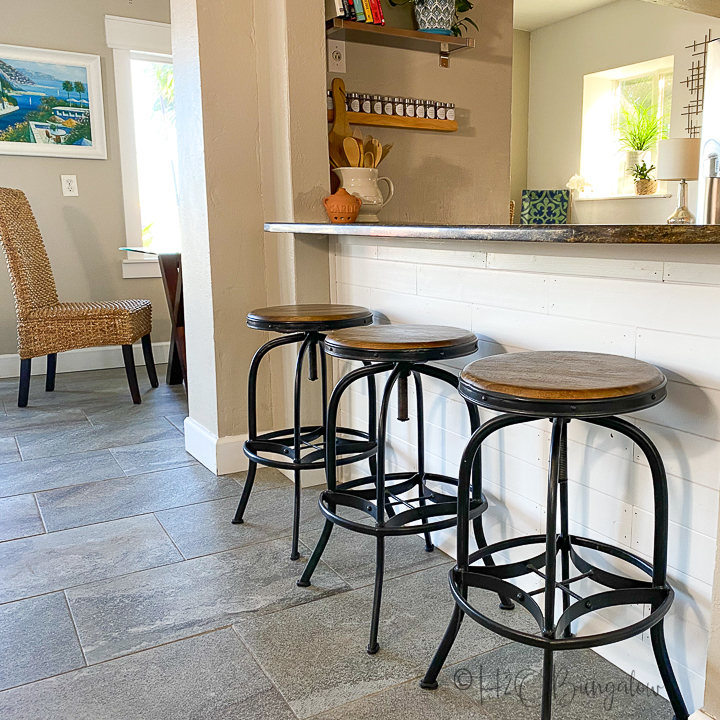 finished kitchen island