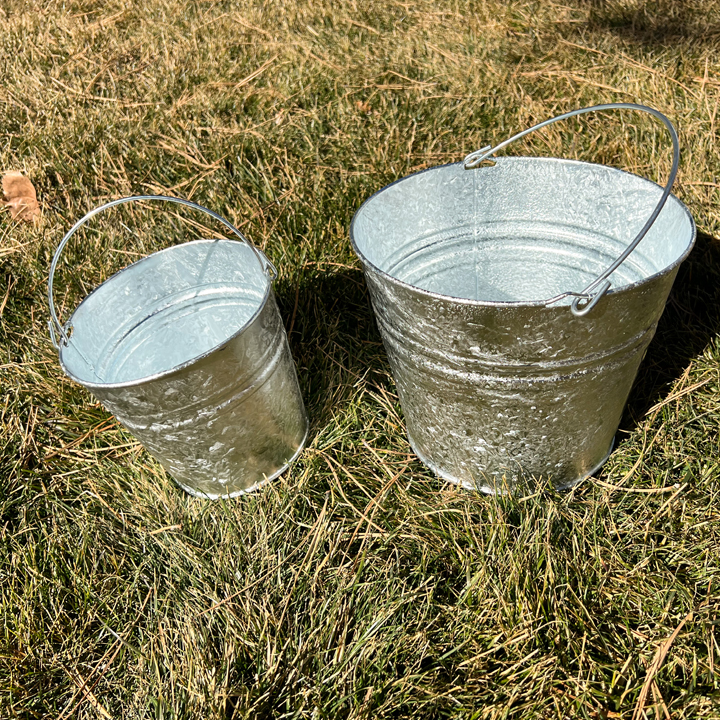 buckets before painting