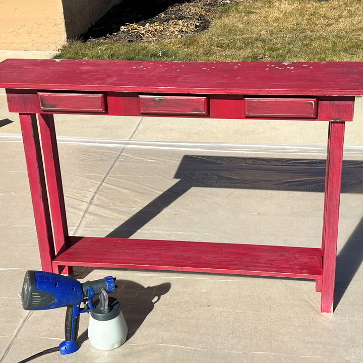 entryway table makeover