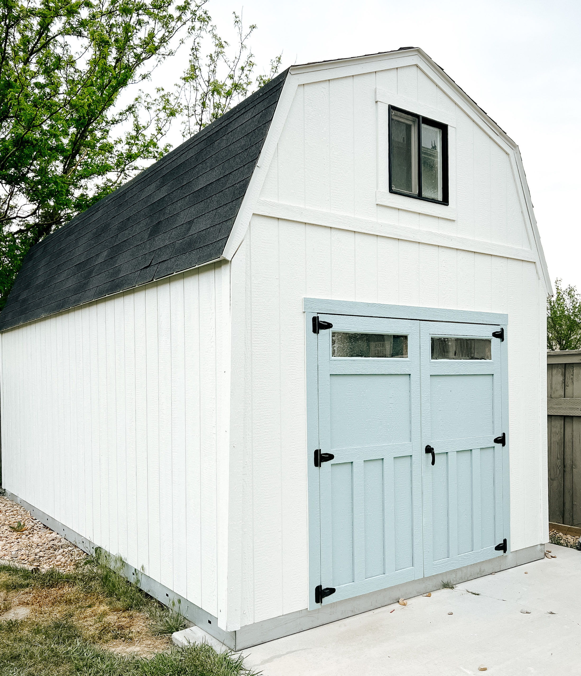 shed exterior after