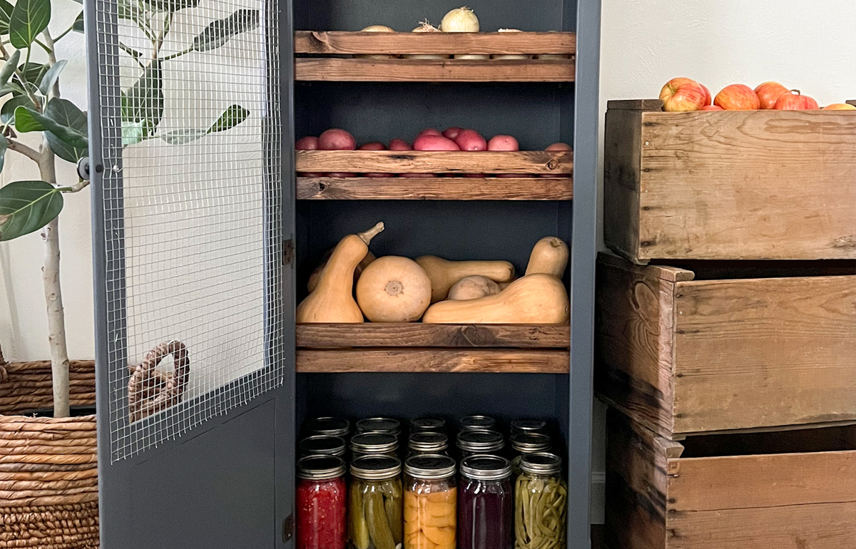 diy veggie storage bin