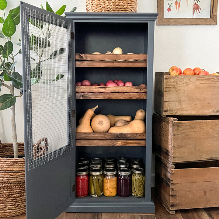diy veggie cabinet
