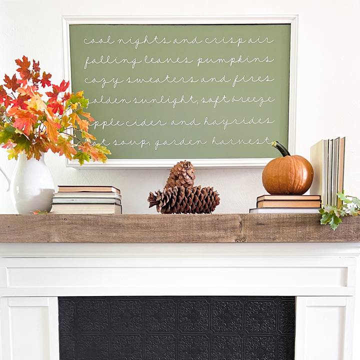 Learn how to create a decorative fall sign this season to decorate your mantel. Use a HomeRight paint sprayer to get a super smooth finish.